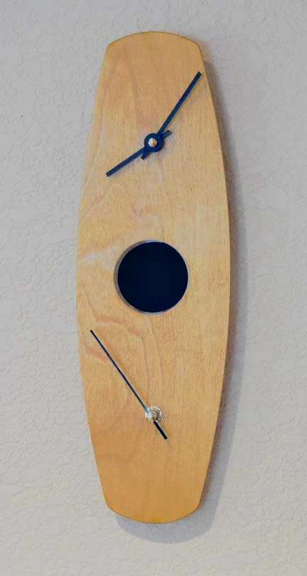 Ellipse Wood Pendulum Wall Clock