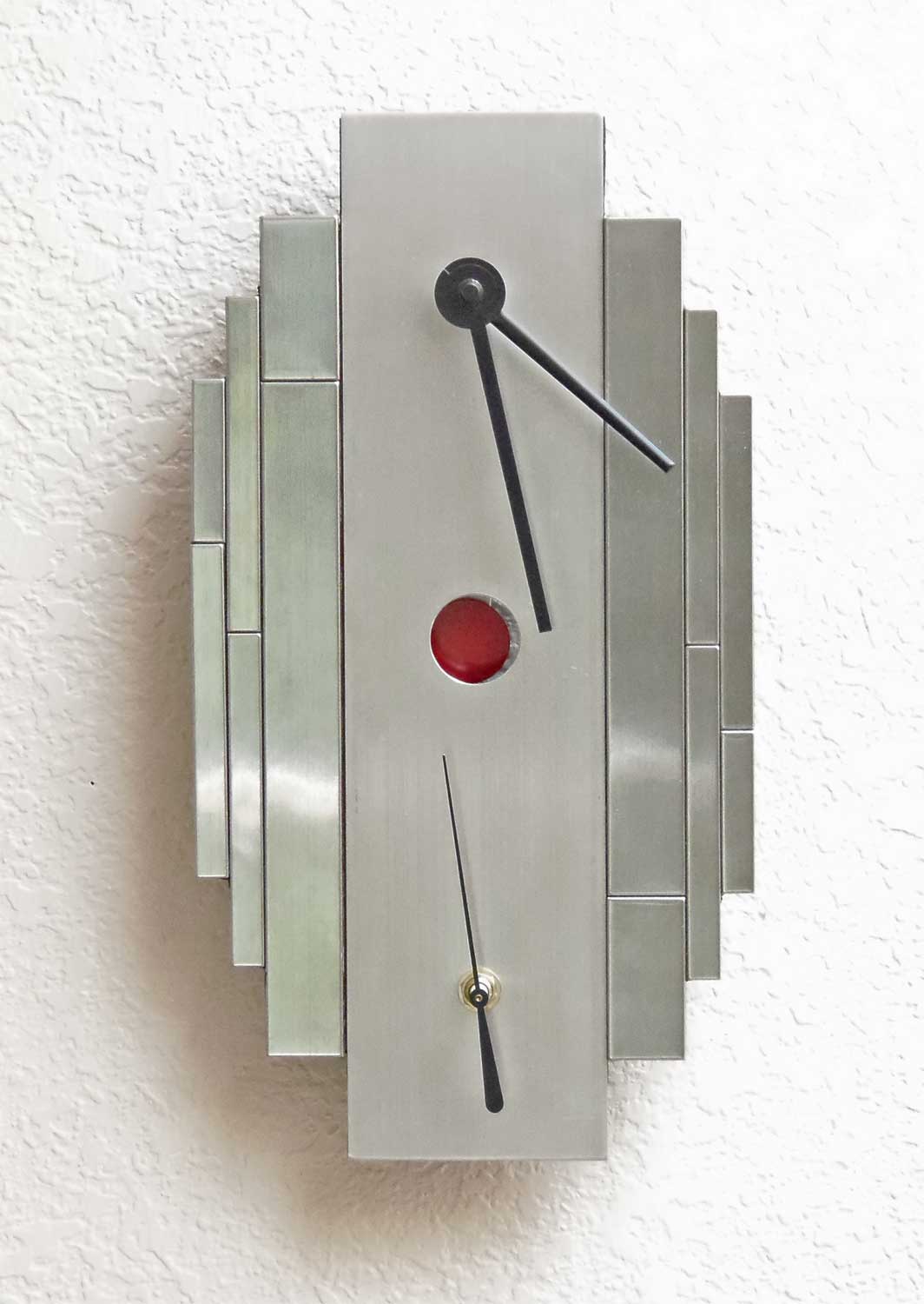 Art Deco Mosaic Pendulum Wall Clock